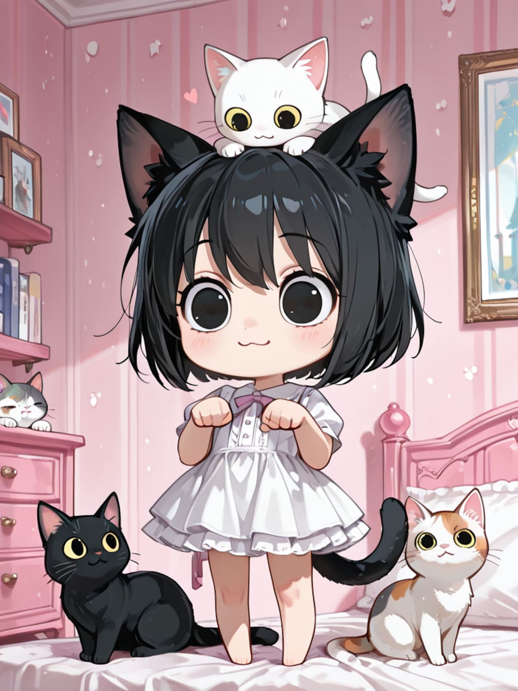 猫とちび猫耳娘