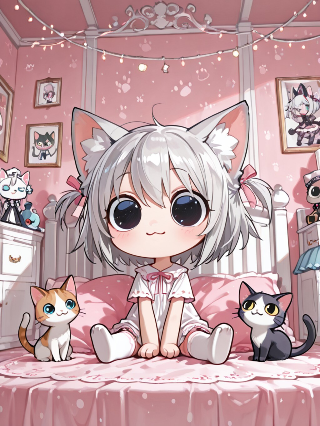 猫とちび猫耳娘