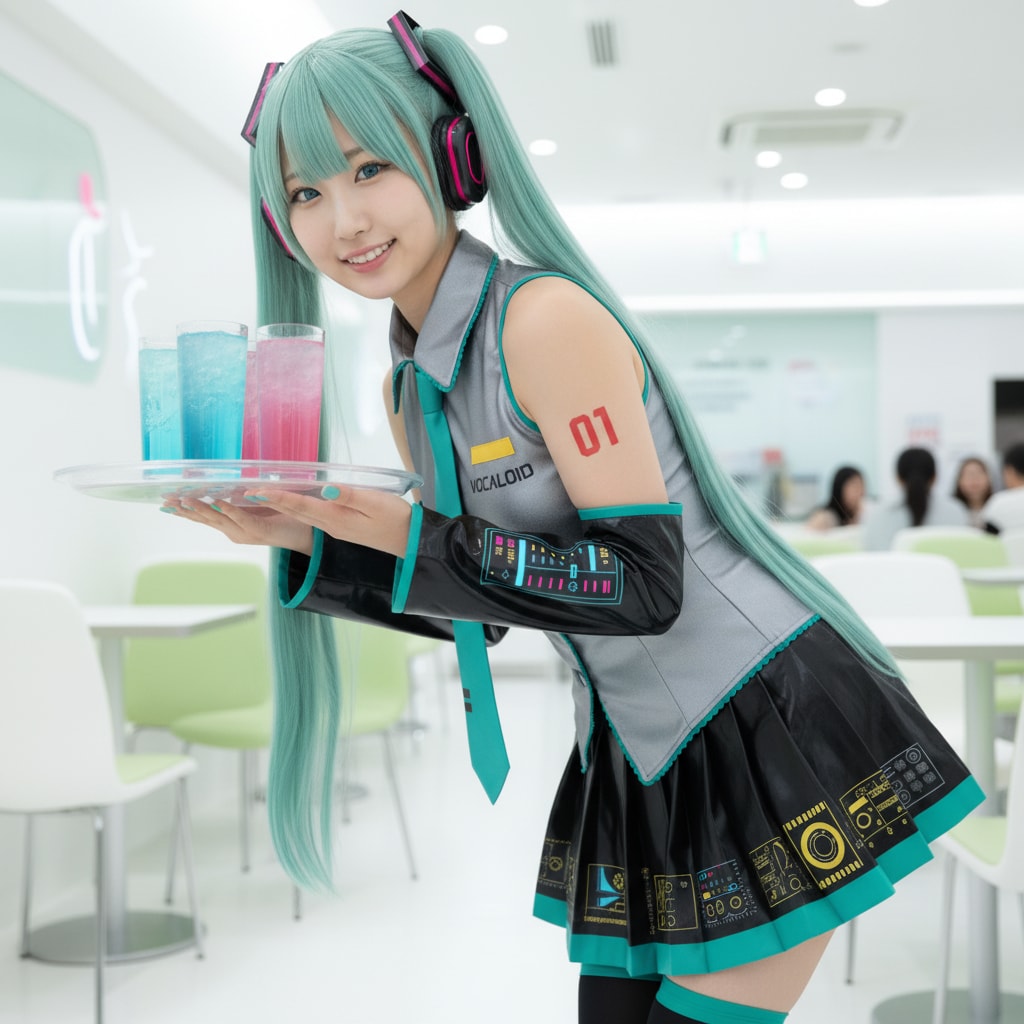 みどツイさん。カフェでお仕事中。