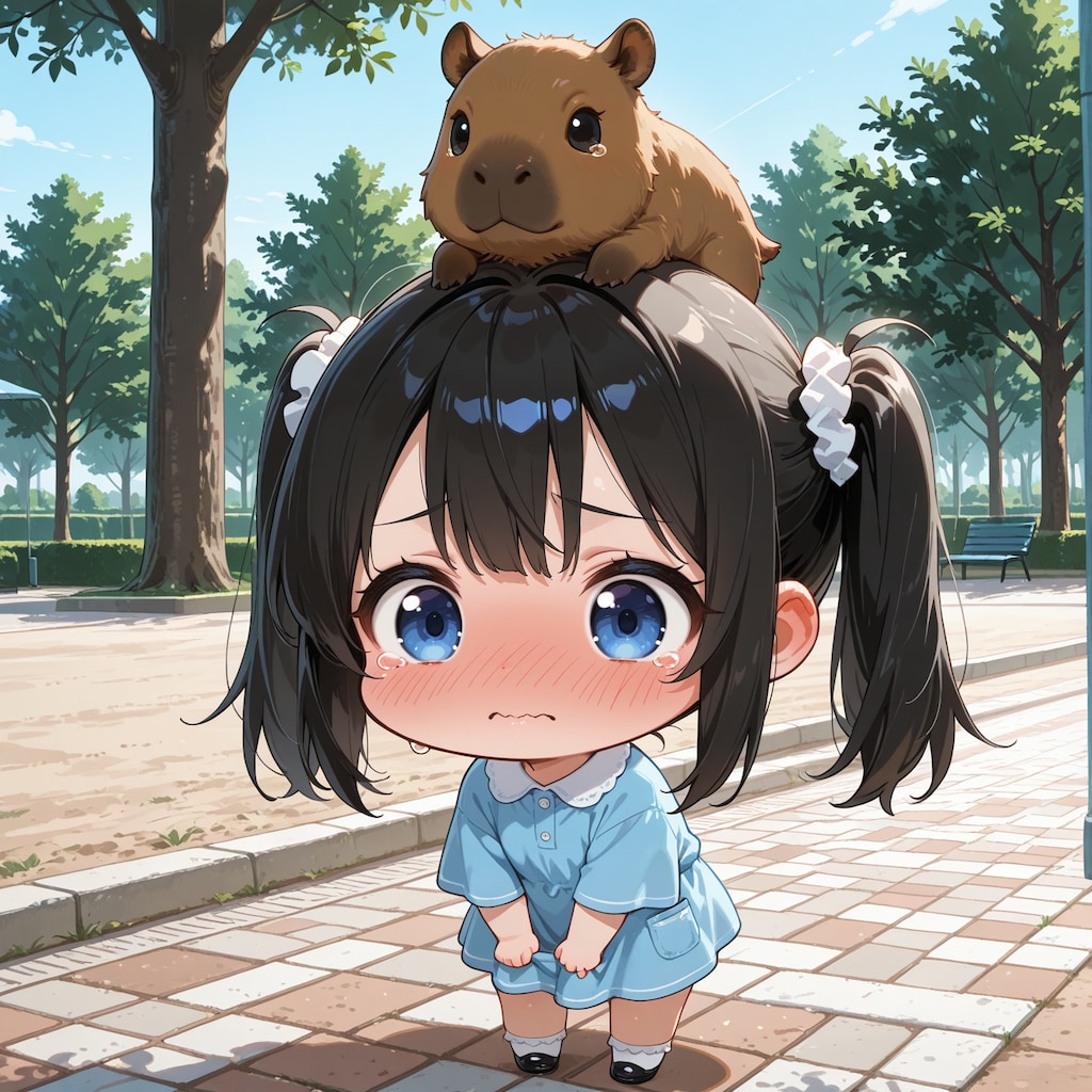 カピバラを乗せてみた