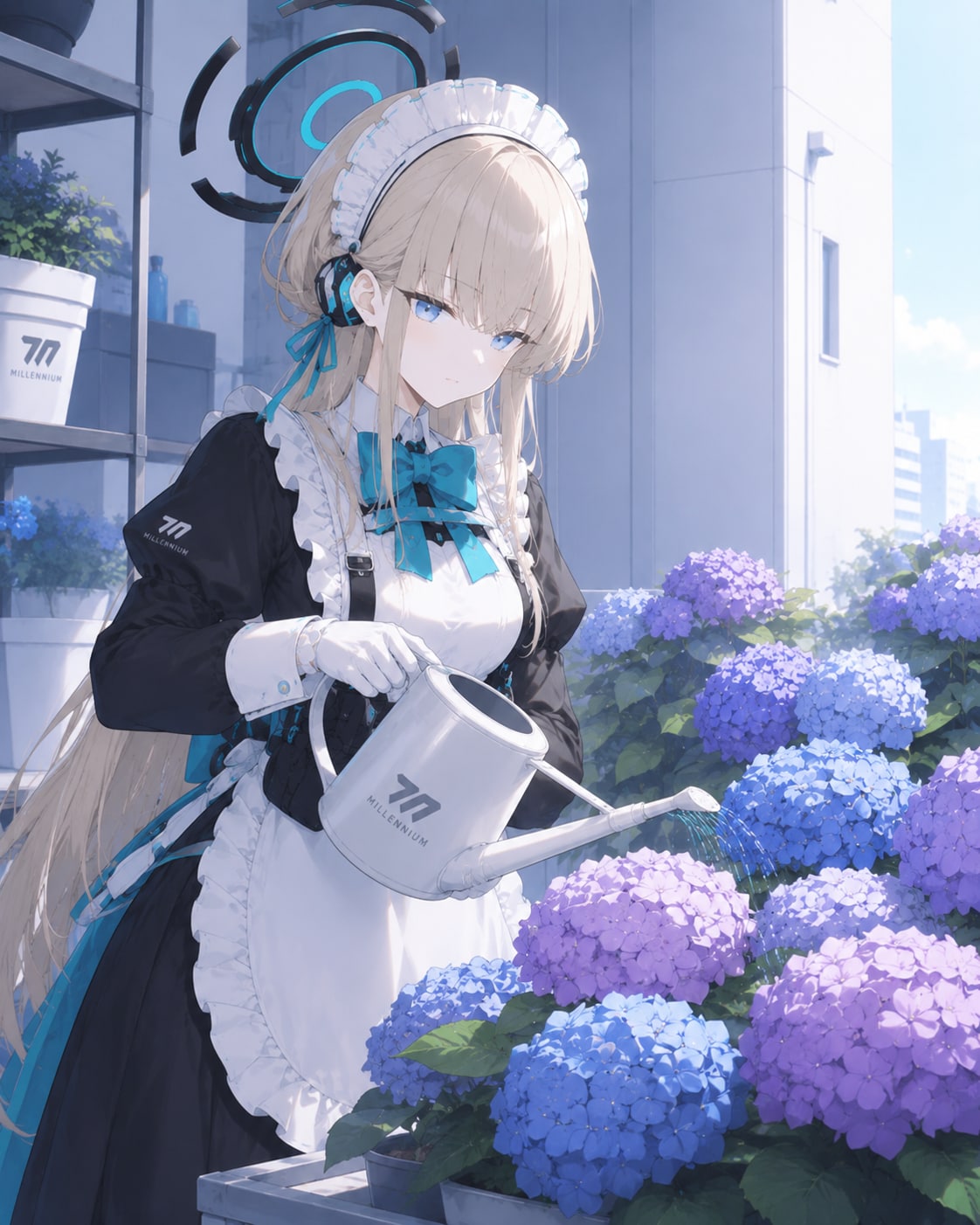 紫陽花の世話
