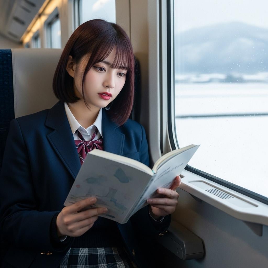 ローカル列車で通学