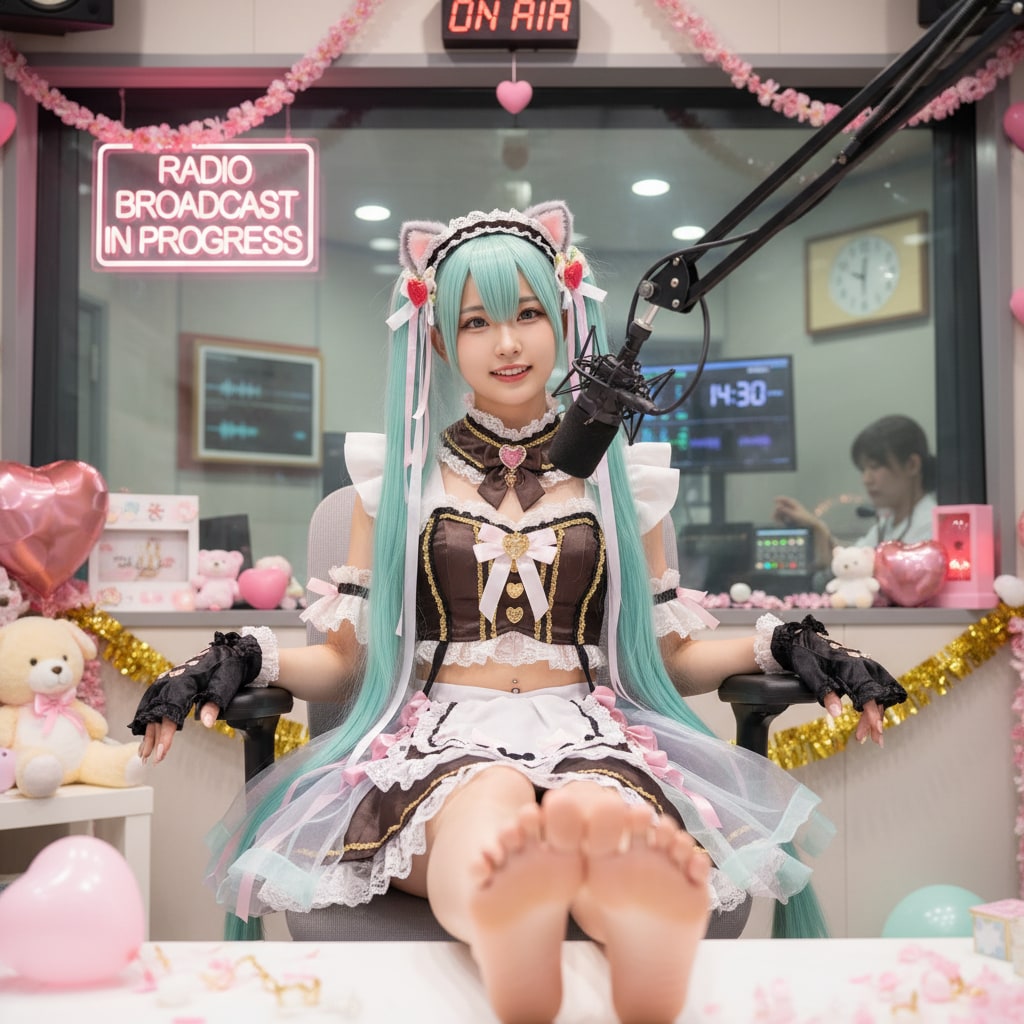 みどツイにゃん。2月13日 #世界ラジオデー。バレンタインメイド。