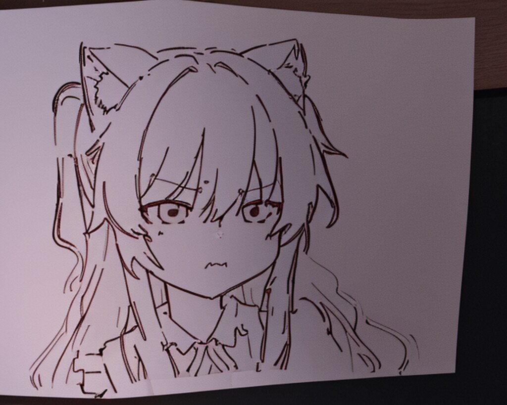 つんでれ　（ペン画風）