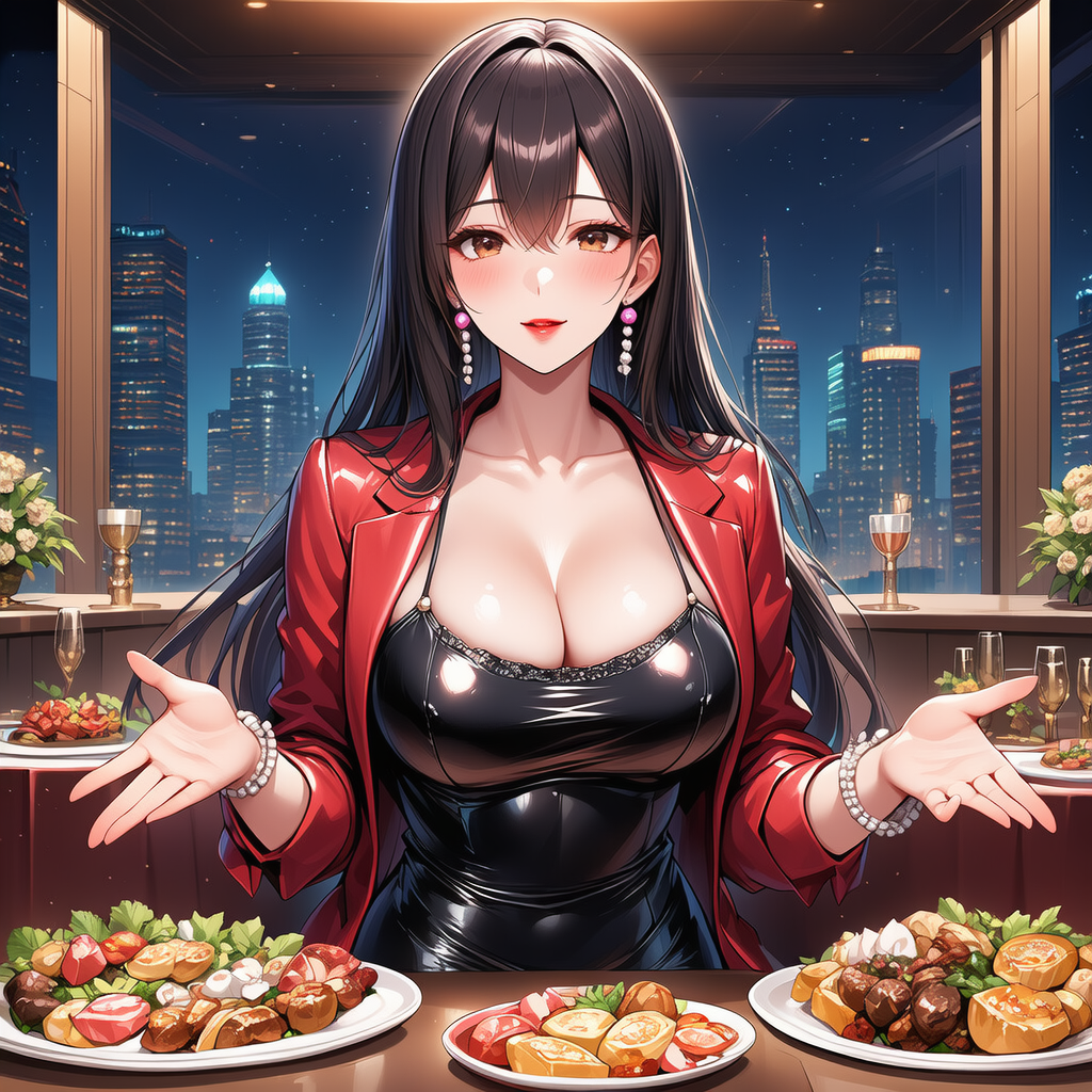 ユリママ　ナイトディナー＆宴会向けメイク＆ファッション