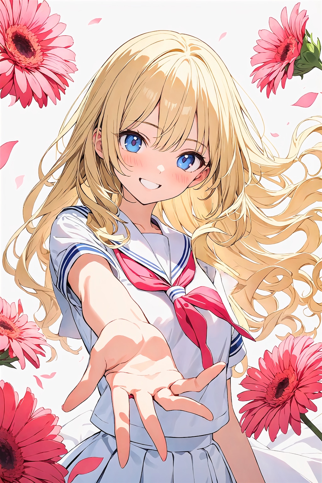 ピンクのガーベラ