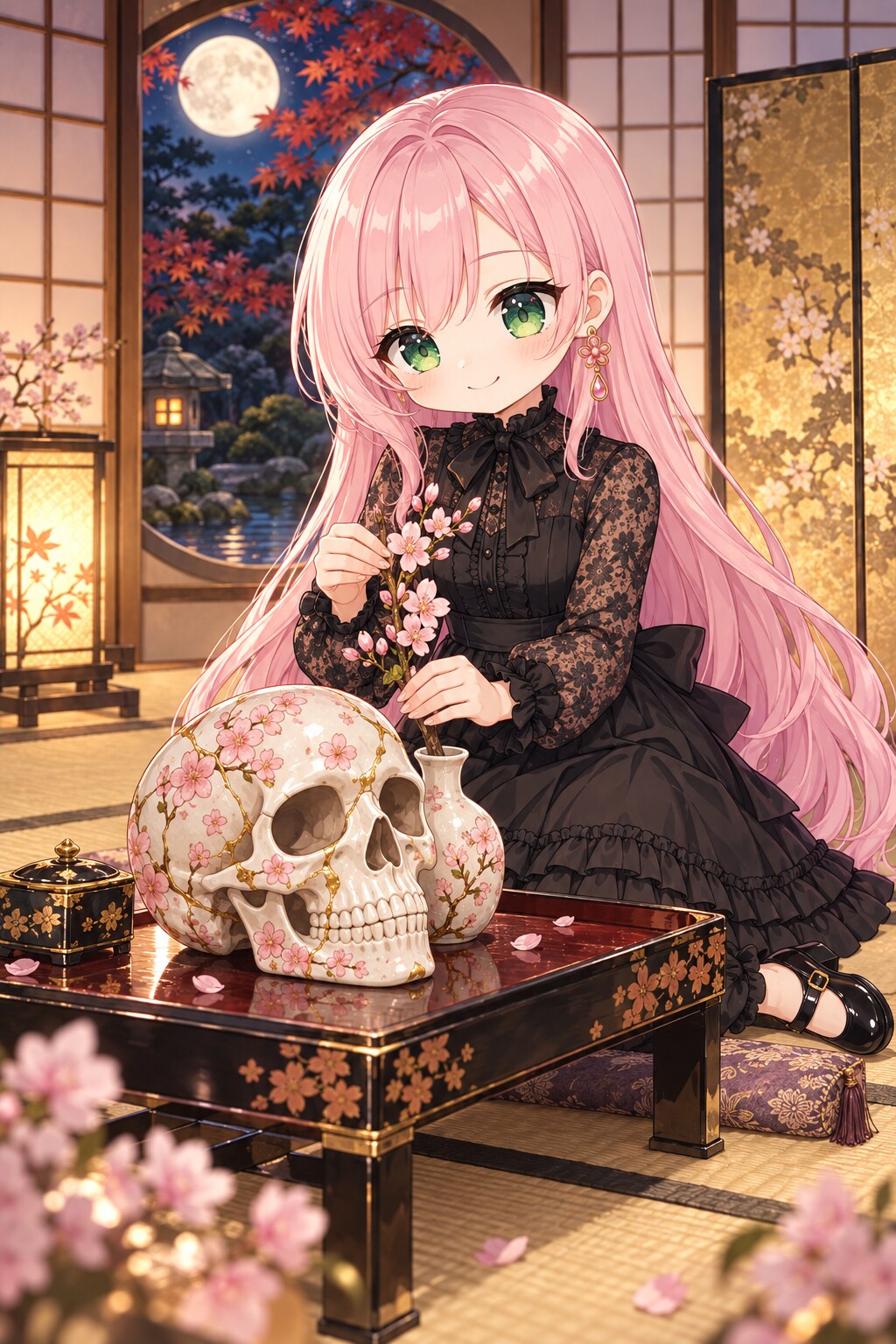 月白に、桜をひと枝。 | の人気AIイラスト・グラビア