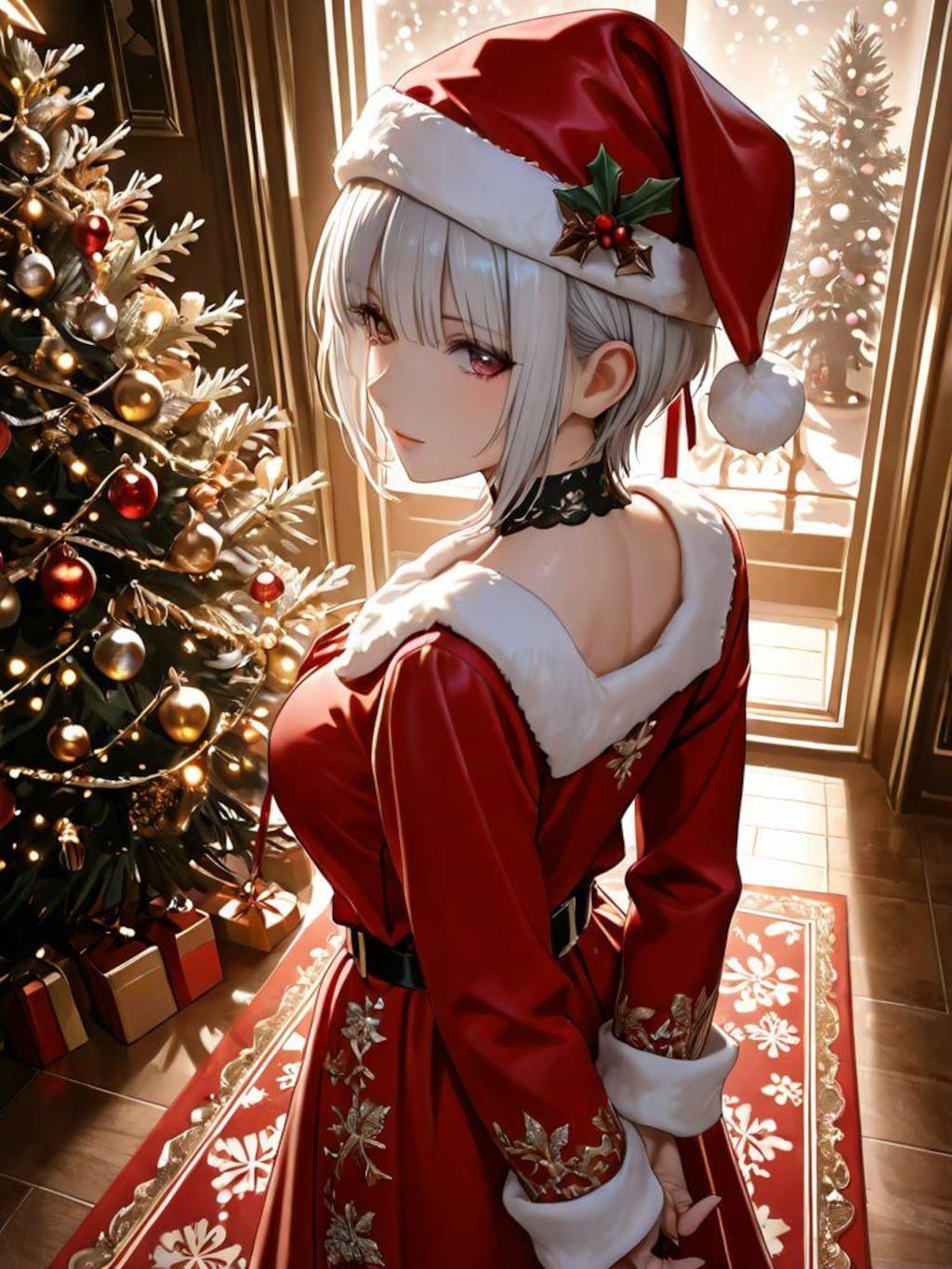 銀髪巨乳サンタ