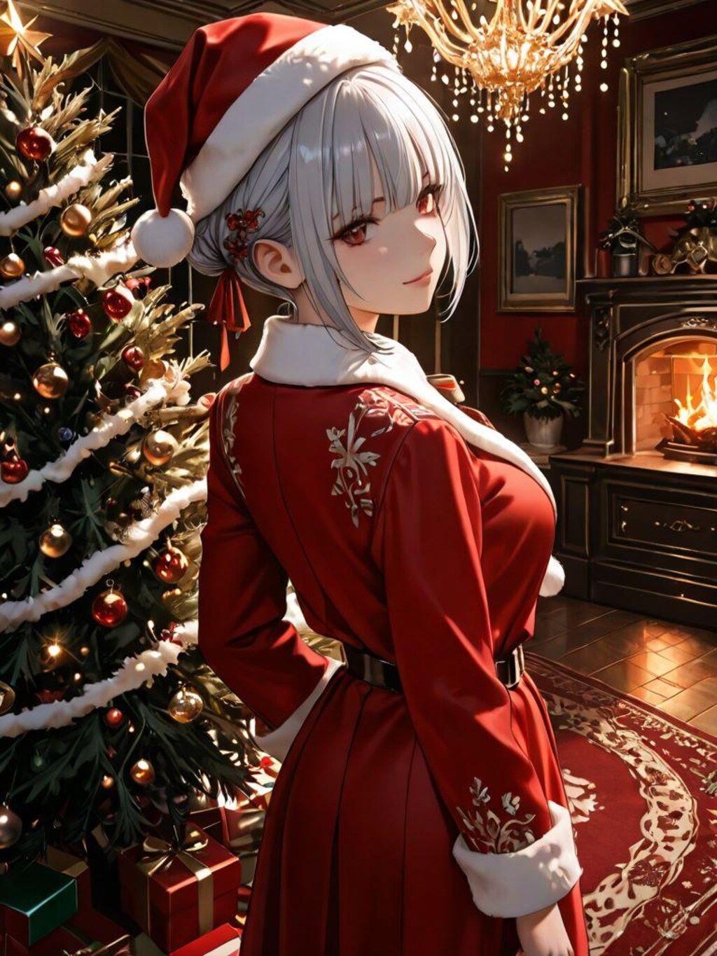 銀髪巨乳サンタ