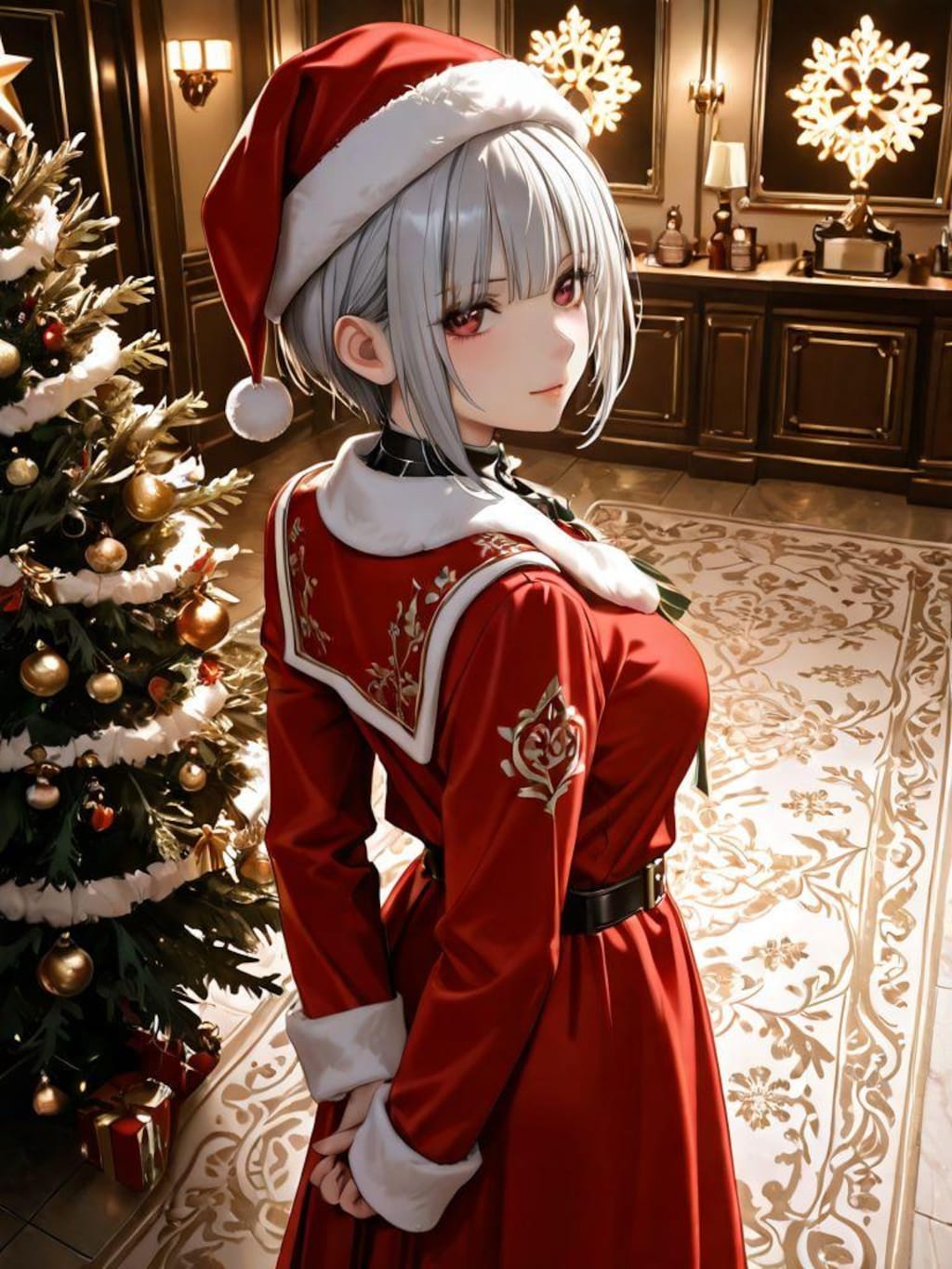 銀髪巨乳サンタ