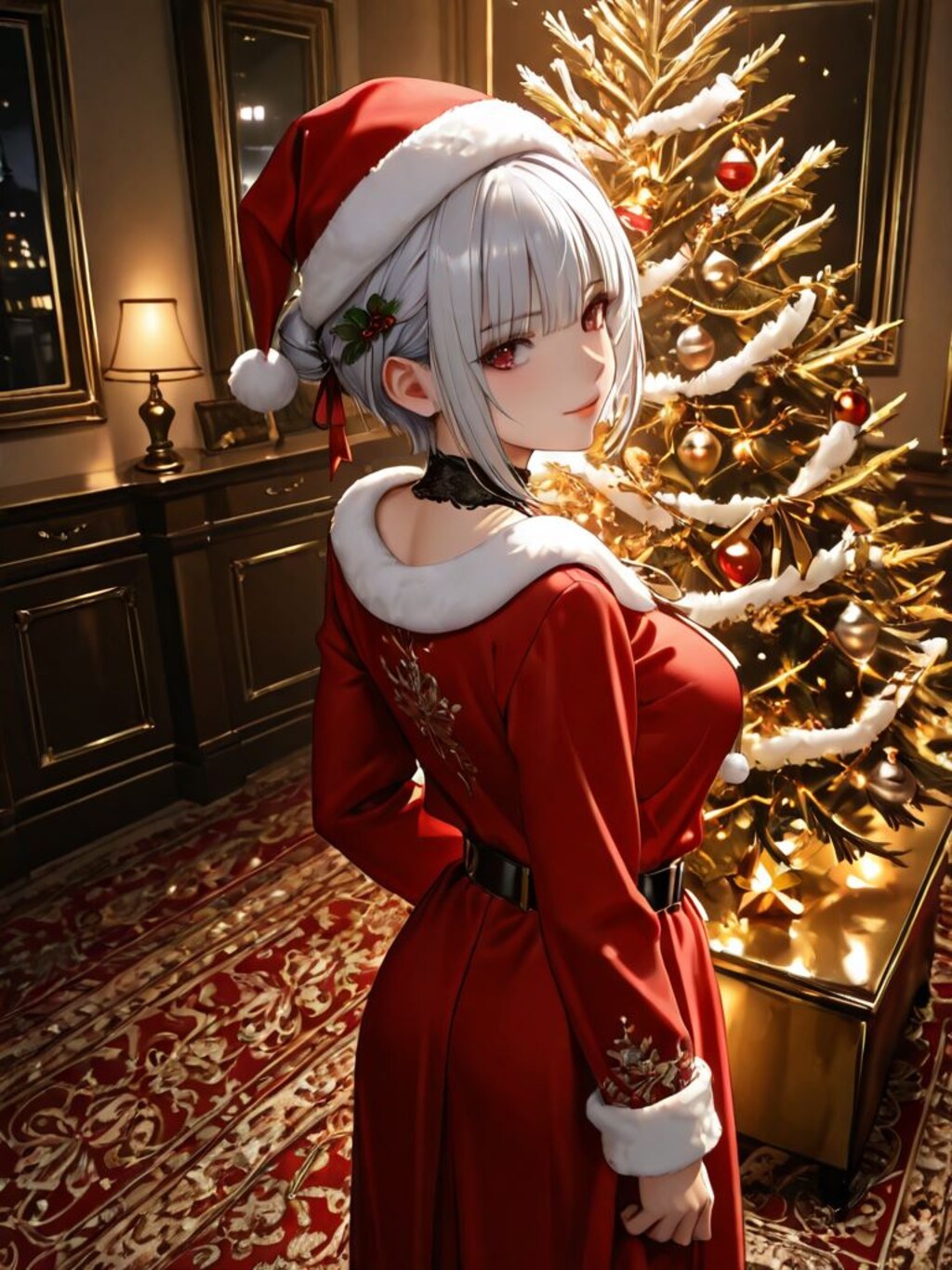 銀髪巨乳サンタ