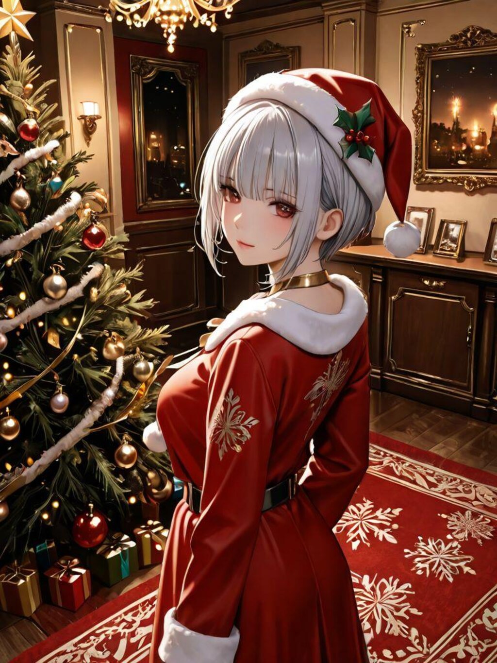 銀髪巨乳サンタ