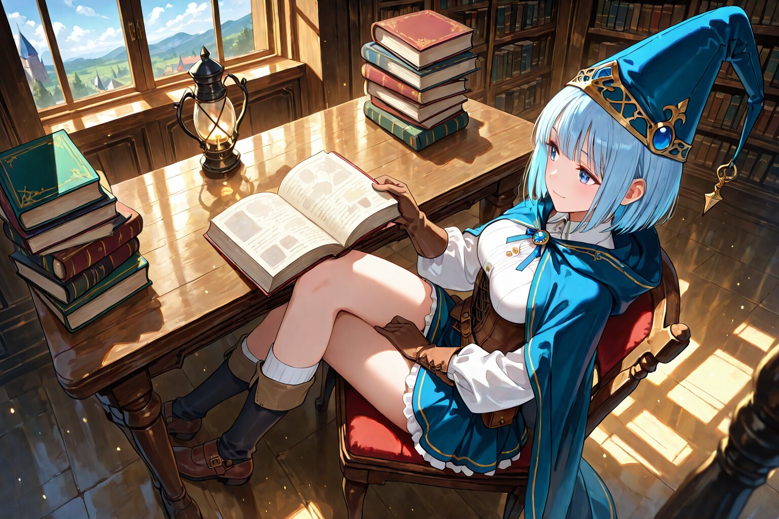 図書館で調べ物