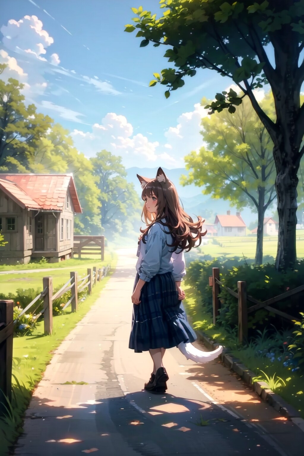 田舎の狐耳娘 | の人気AIイラスト・グラビア