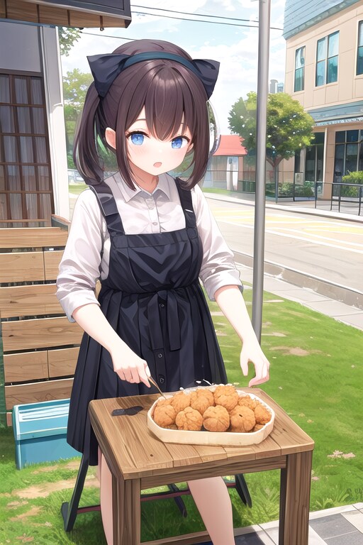 ○ートボールを作る女の子[ヂュートボール] | の人気AIイラスト・グラビア