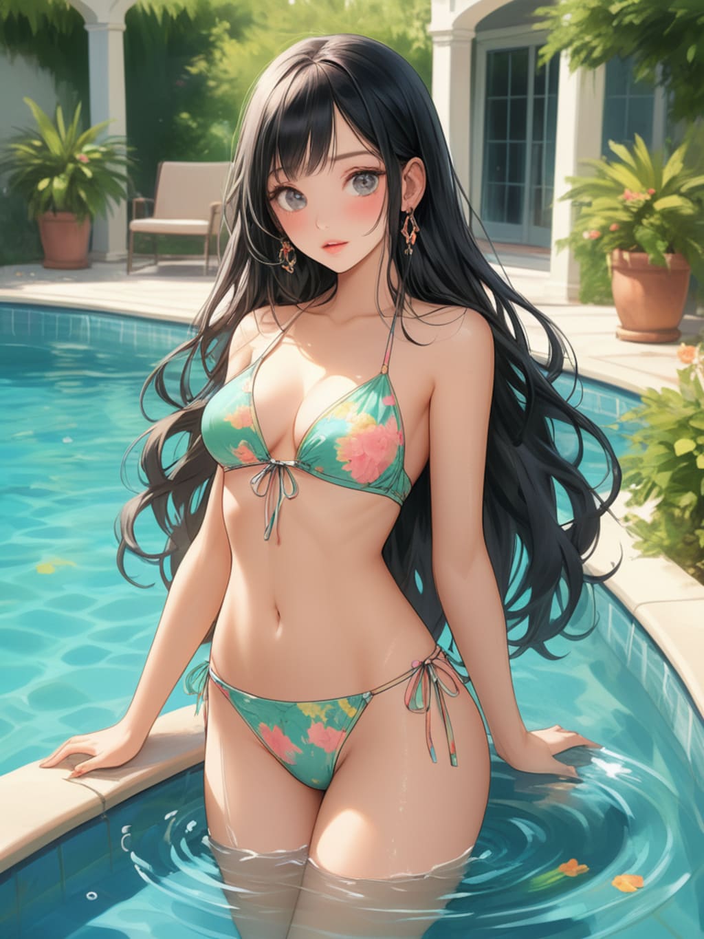 colorful bikini girl