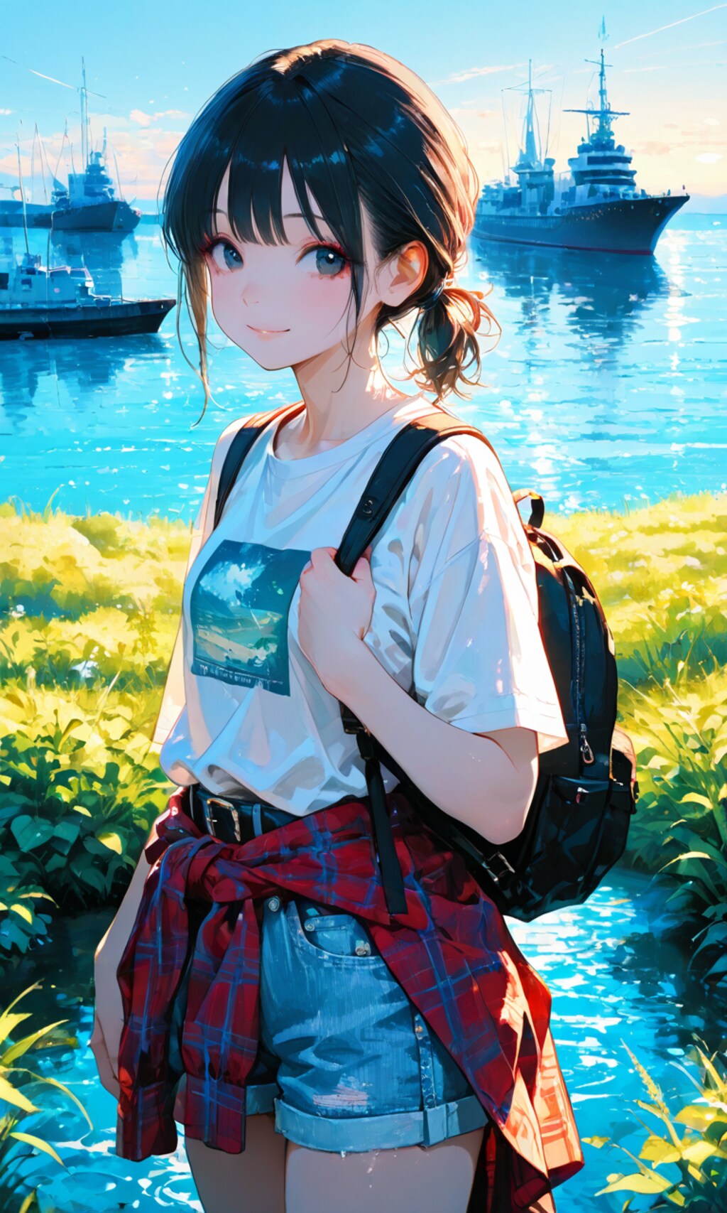 船を見に来た子