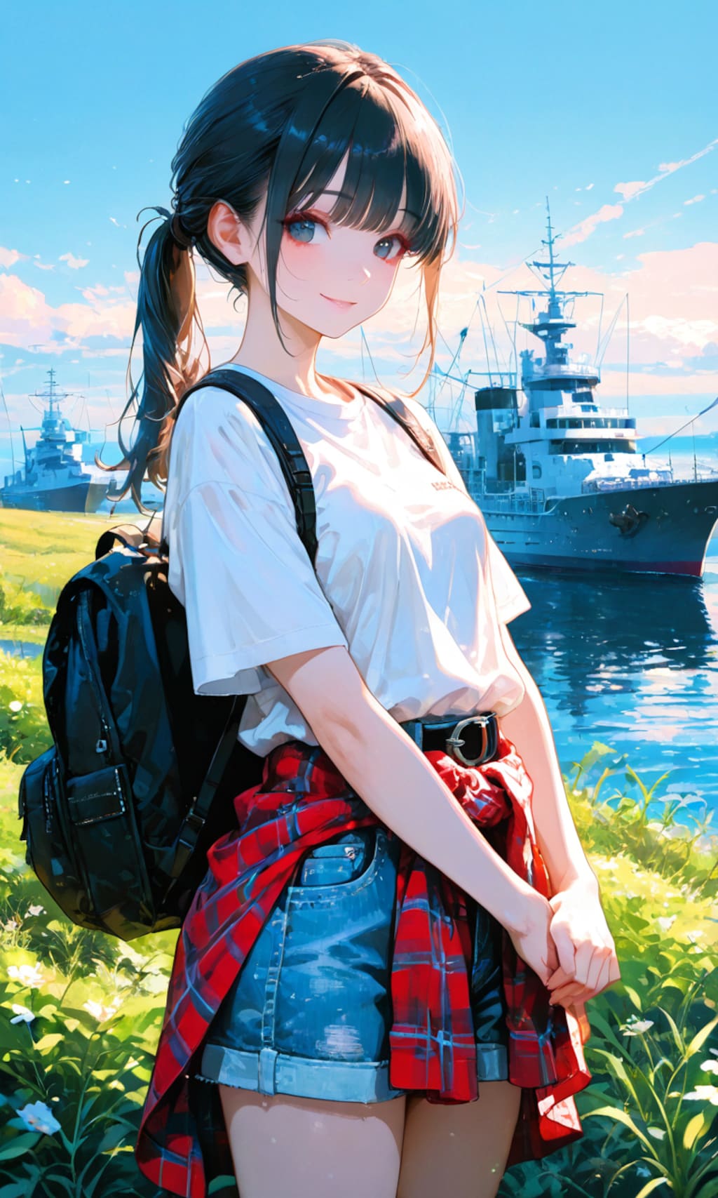 船を見に来た子