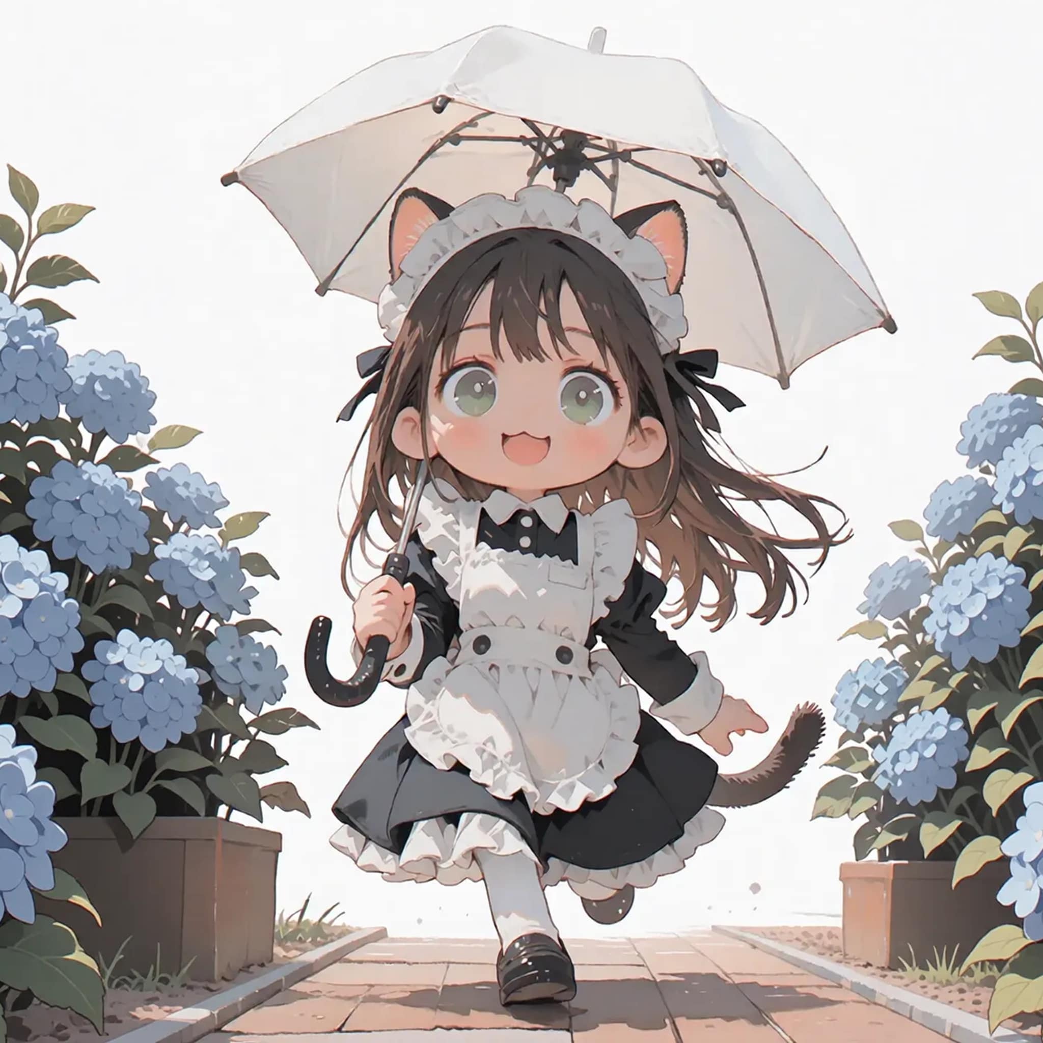 気まぐれネコアキちゃんと紫陽花の散歩道