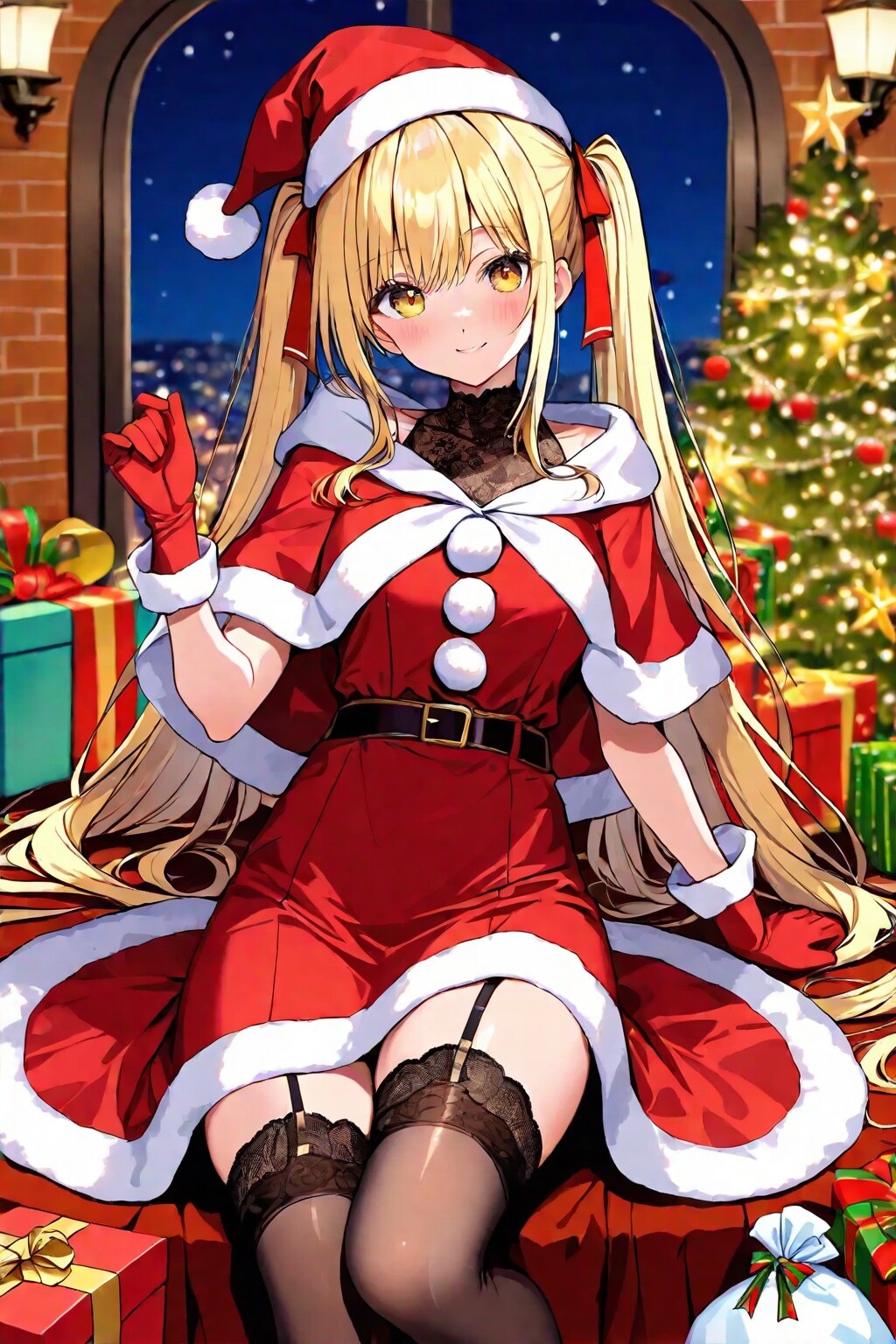 ツインテサンタさん | の人気AIイラスト・グラビア