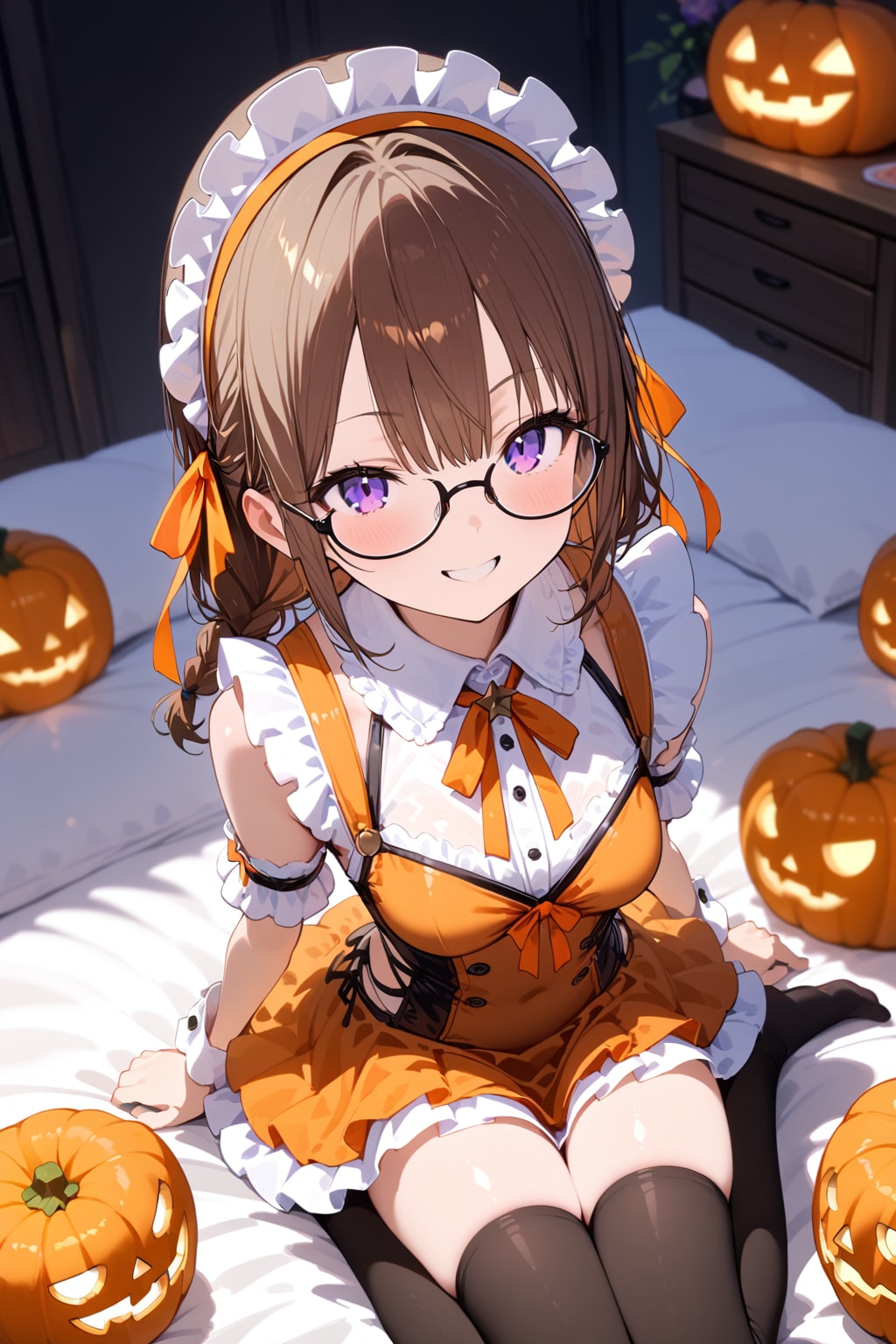 ハロウィン委員長ちゃん（Ver.halo） | の人気AIイラスト・グラビア