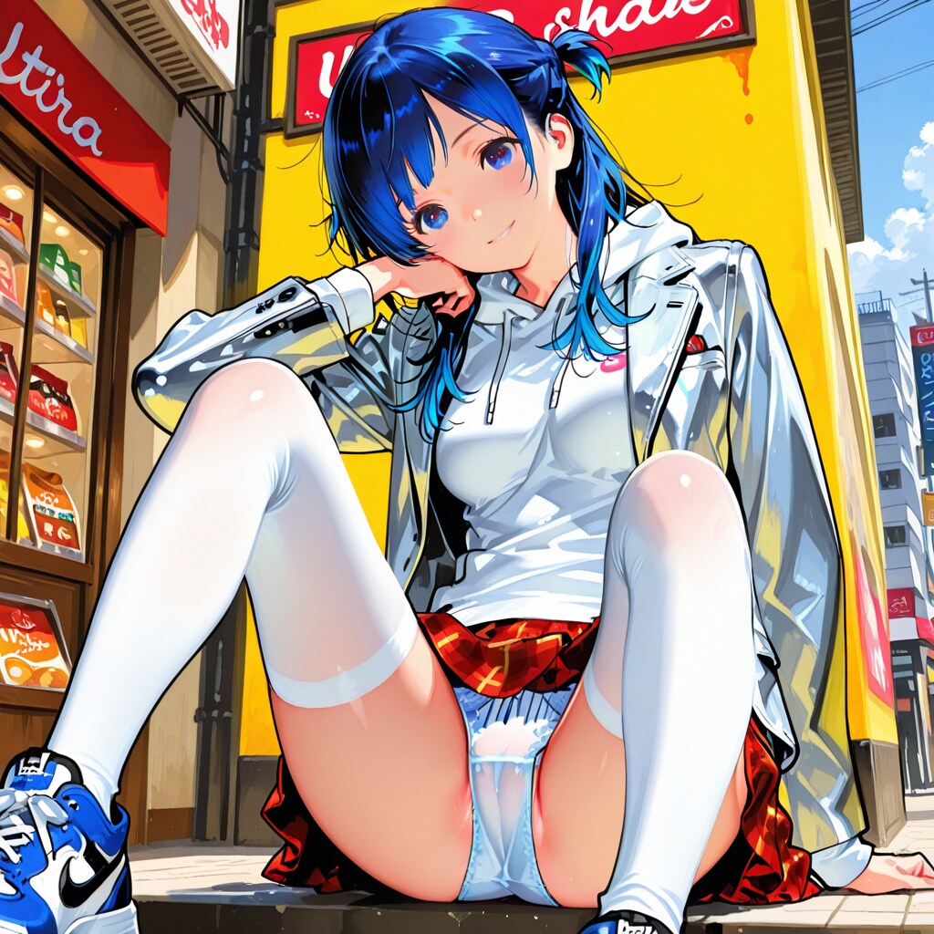 街中で