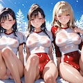 雪景色と体操服と透け 9枚目