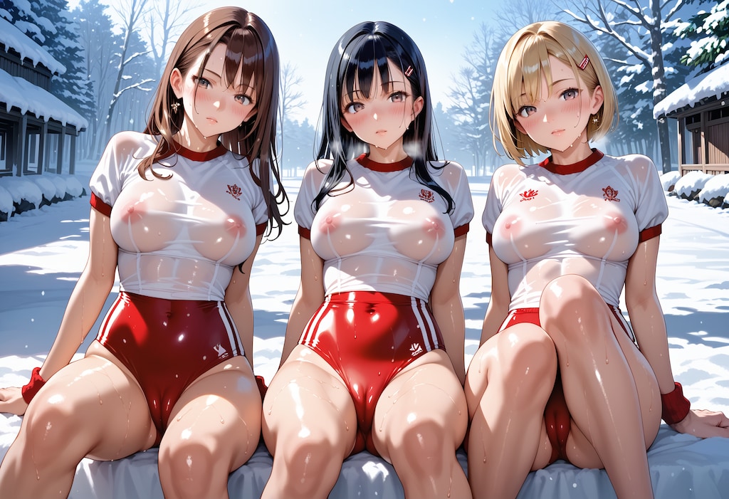 雪景色と体操服と透け