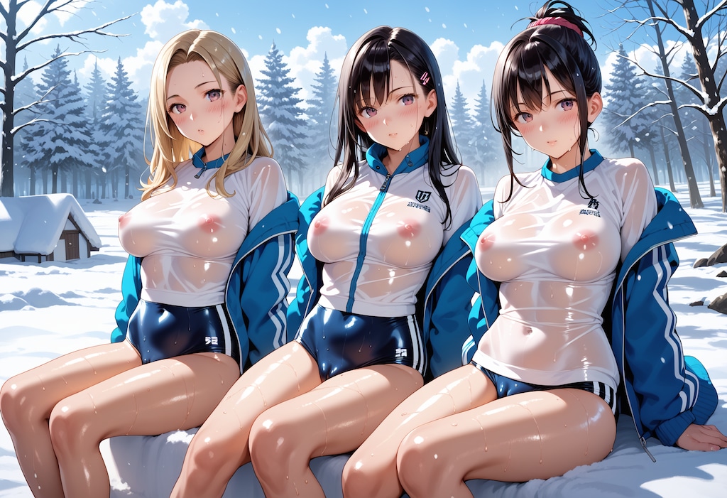 雪景色と体操服と透け