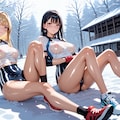 雪景色と体操服と透け 10枚目