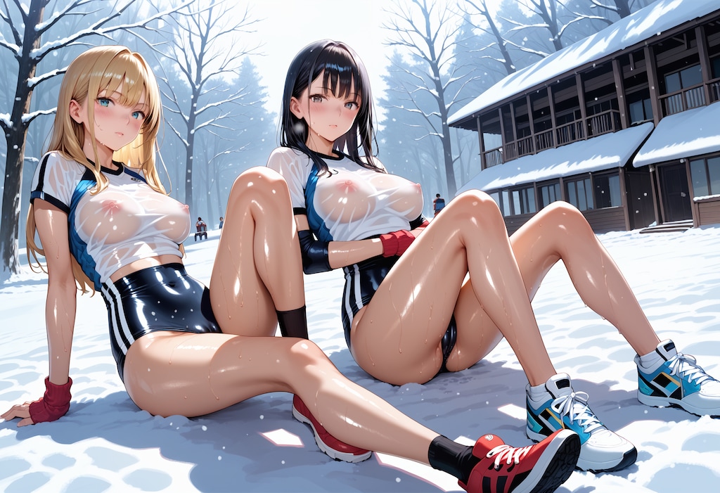 雪景色と体操服と透け