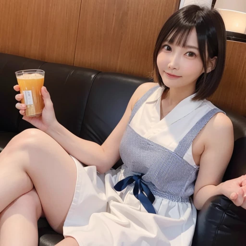 黒髪ボブで漫画喫茶の美女１２