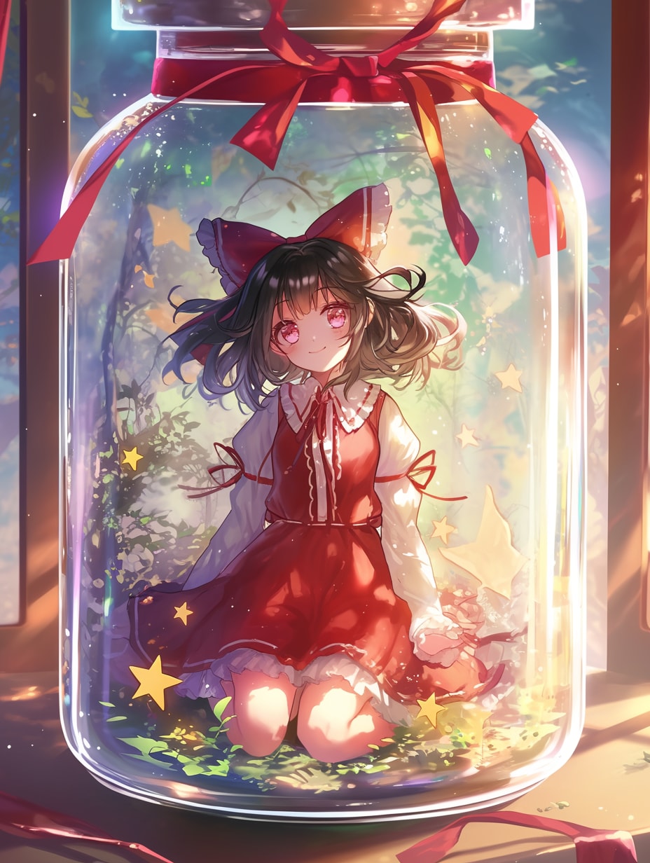 「瓶詰の少女」紅59 | の人気AIイラスト・グラビア