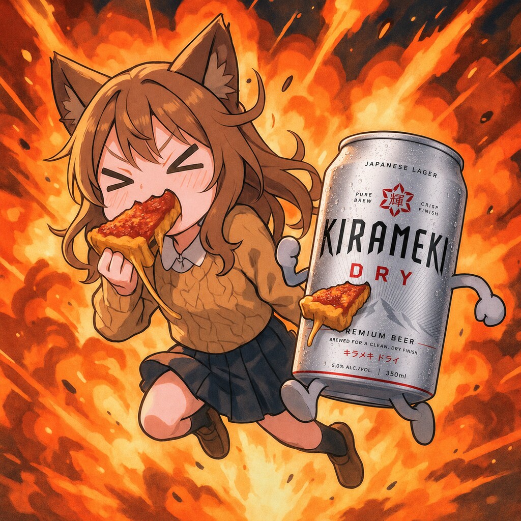 シカゴおピッツァを食べる小さな女の子