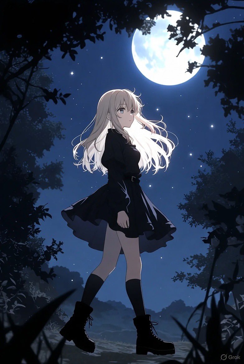 月夜 | の人気AIイラスト・グラビア