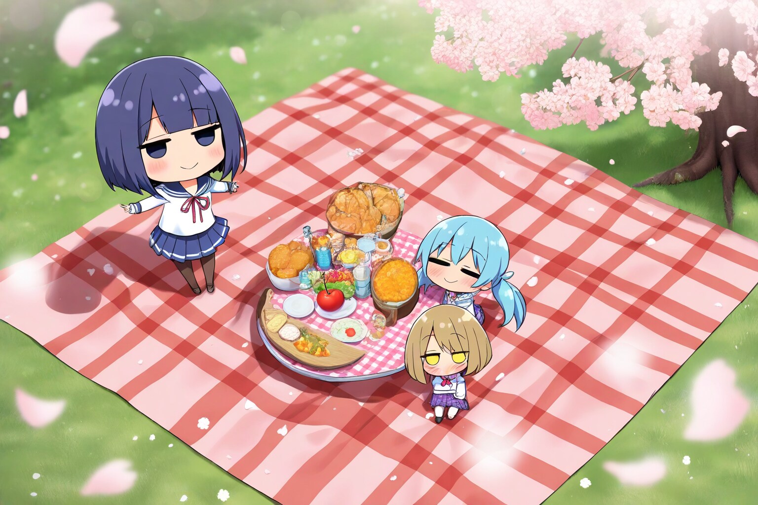 お花見会をしよう-。 | の人気AIイラスト・グラビア