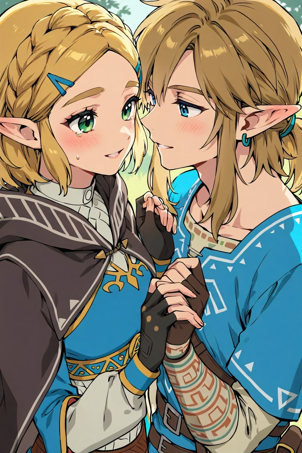 ゼルダとリンクイチャイチャ