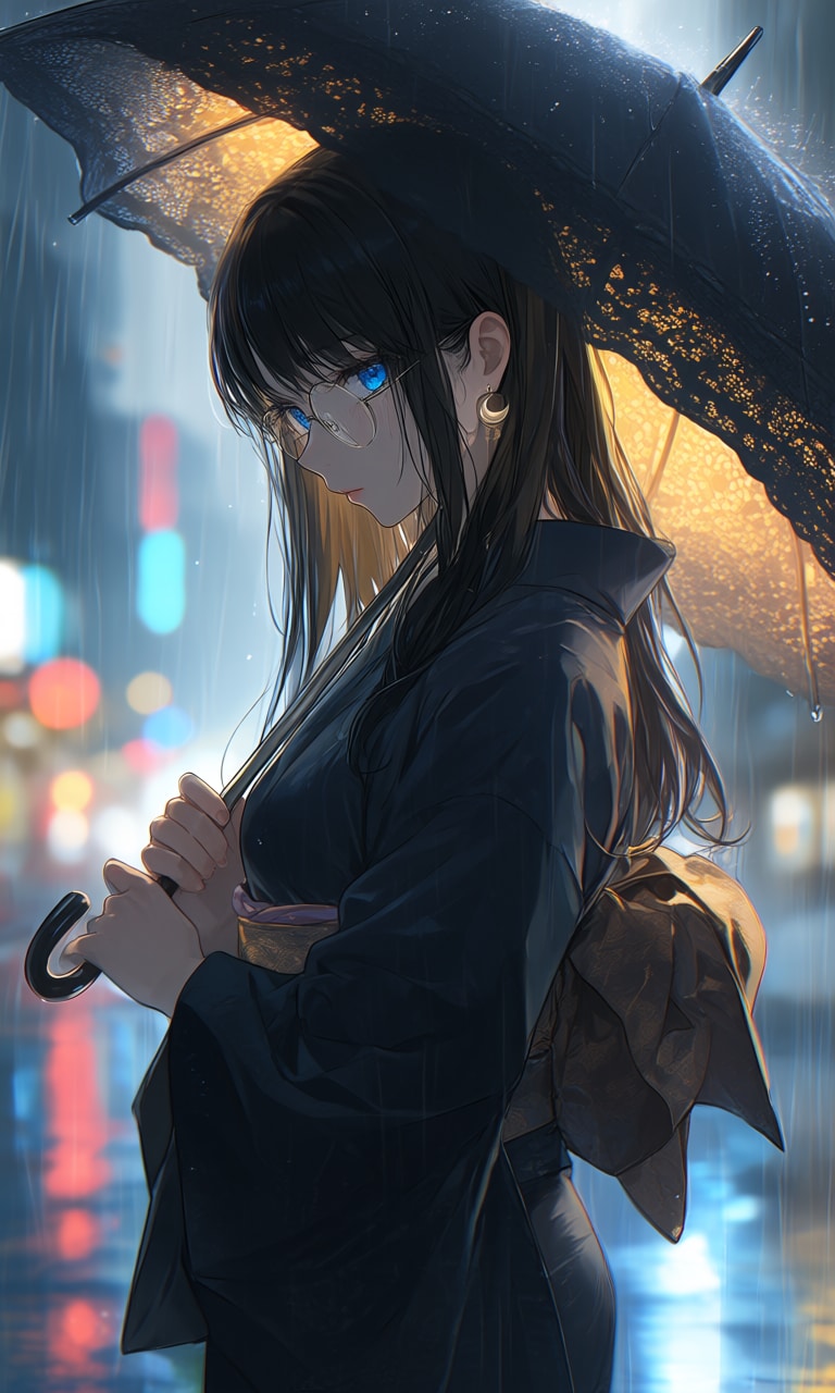 雨の夜 | の人気AIイラスト・グラビア