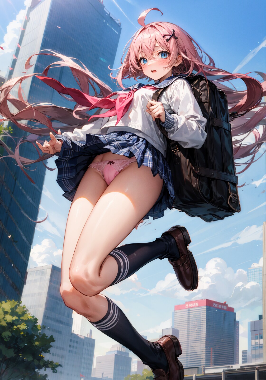 大丈夫、履いて…ん？履いてなーい!!