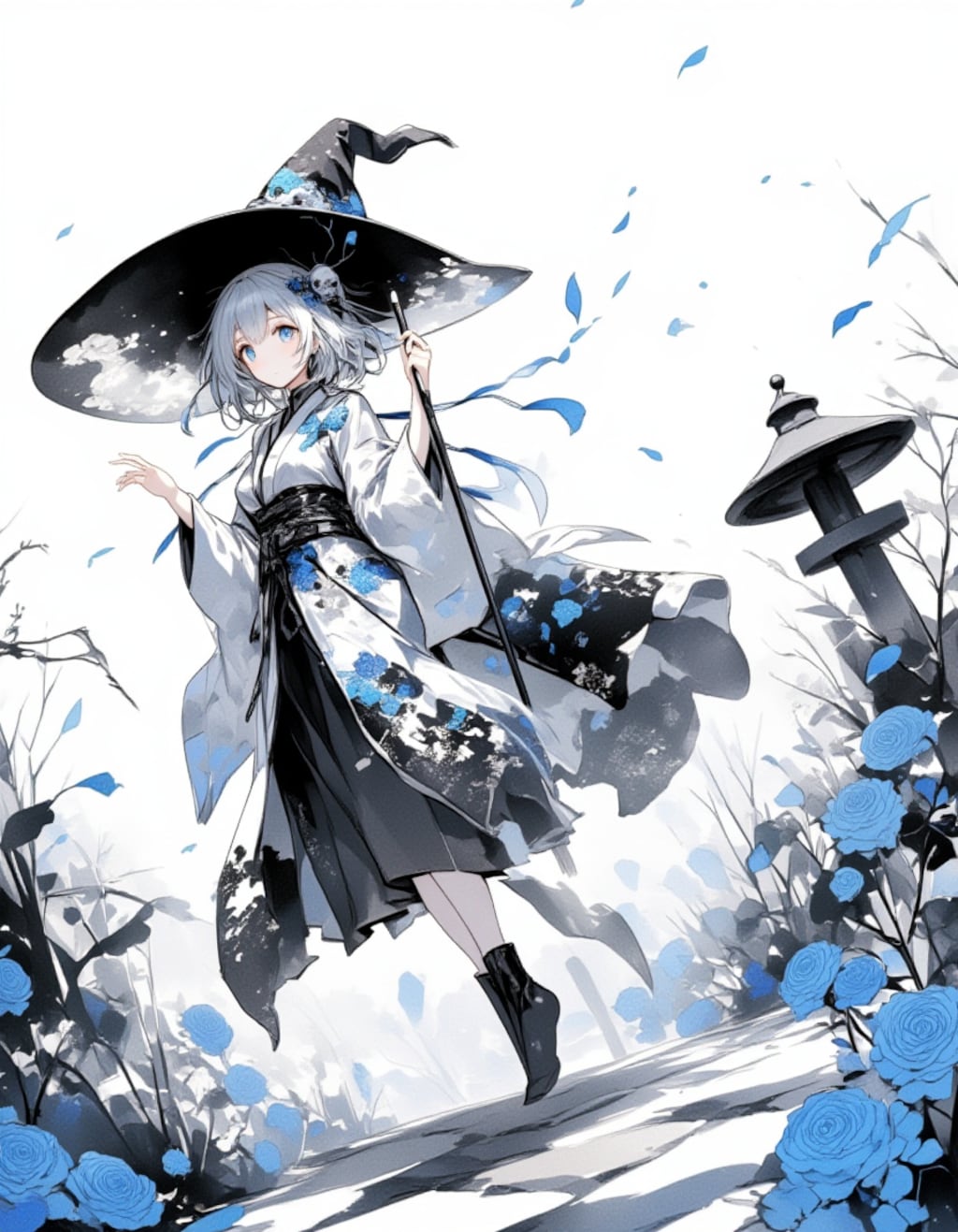 青薔薇の庭と終焉のキノコ雲：魔法少女の静かな決意