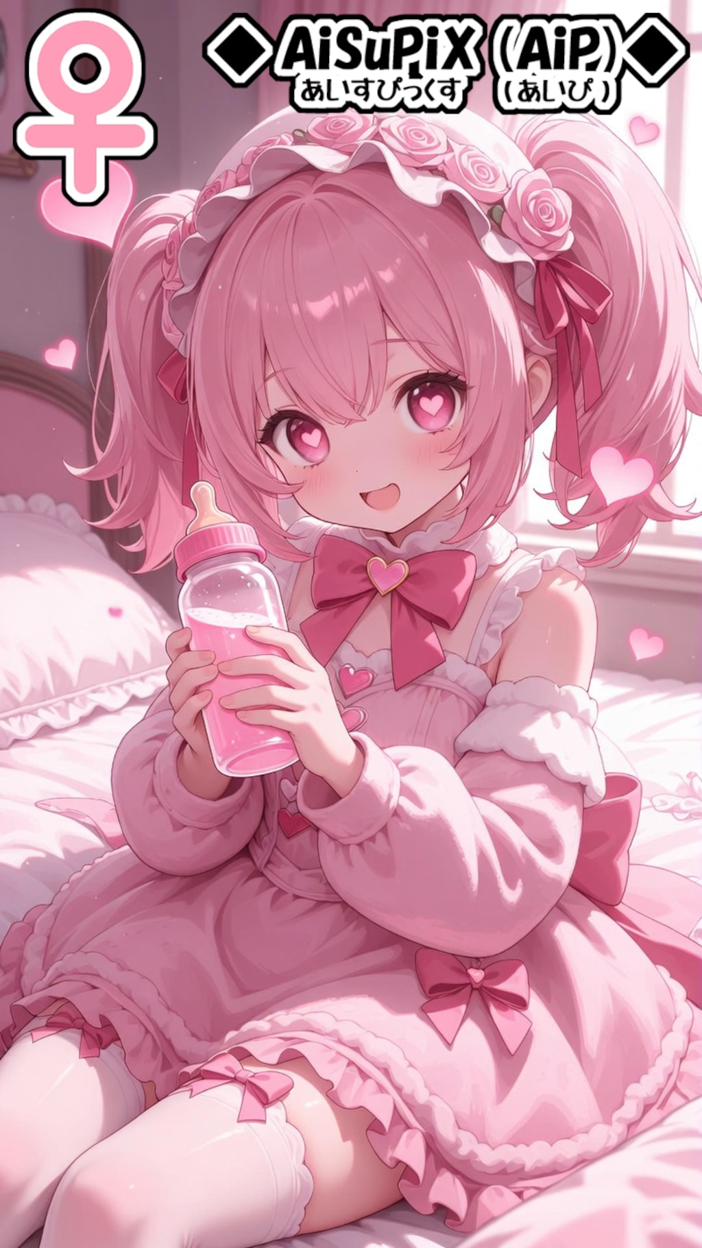 💙AiSuPix／可愛いぴんく髪ロリータちゃん💙