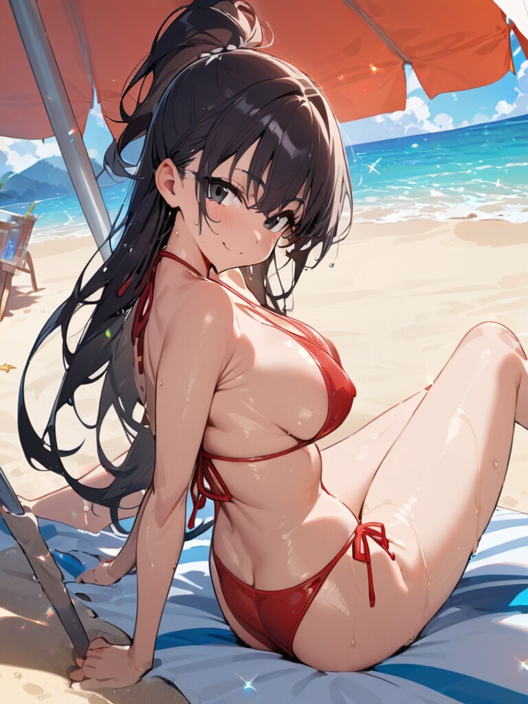 ビーチでバカンス