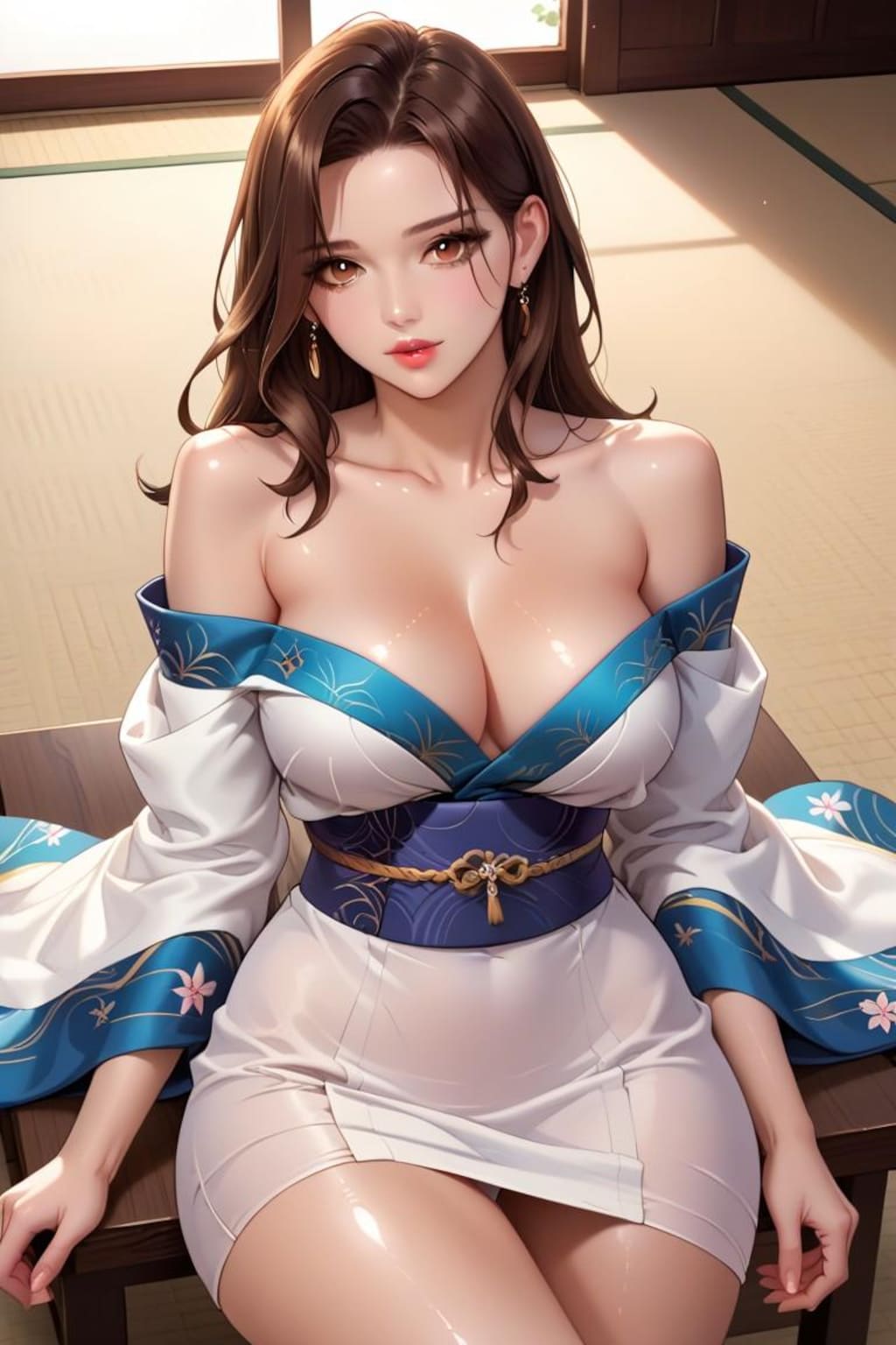 セクシーな若女将の接待