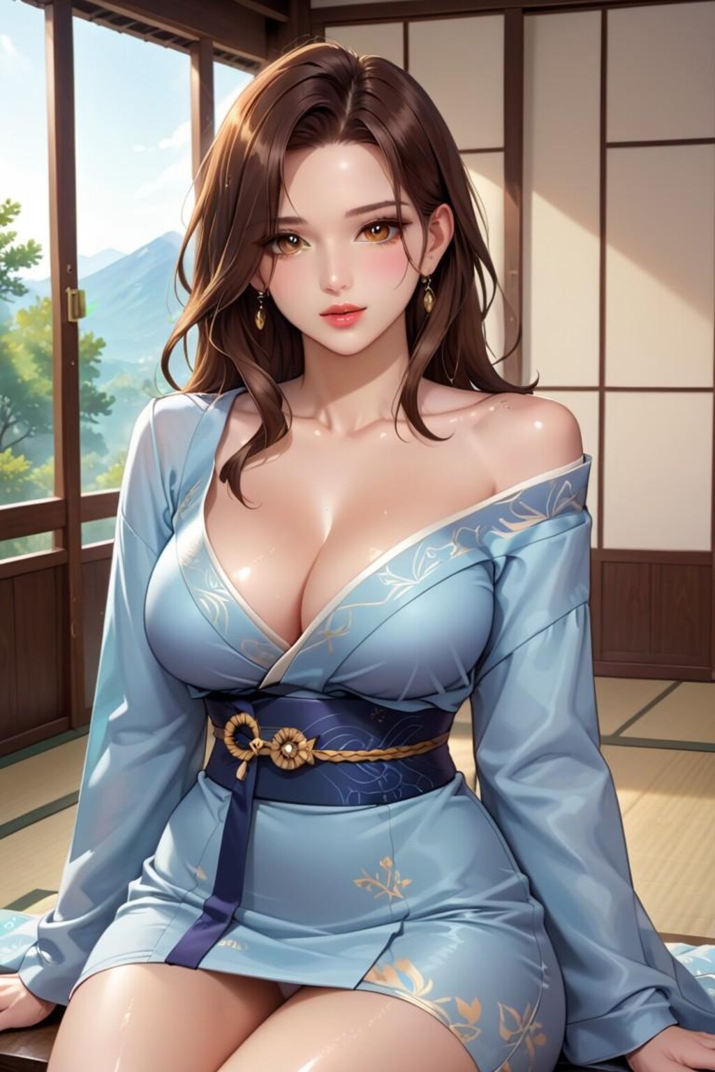 セクシーな若女将の接待