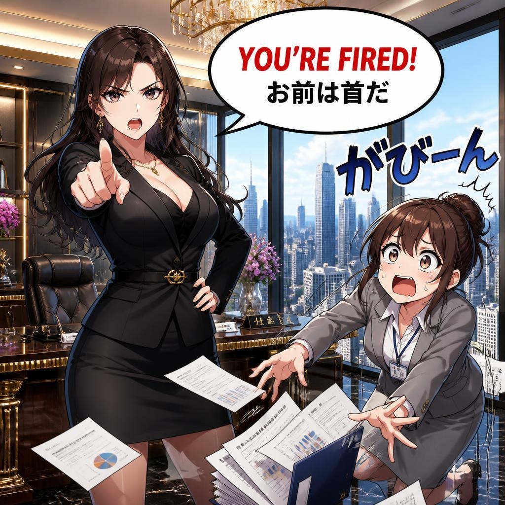 ボスが平社員を首