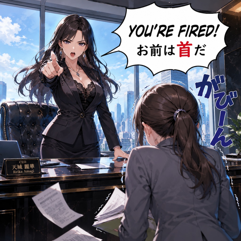 ボスが平社員を首