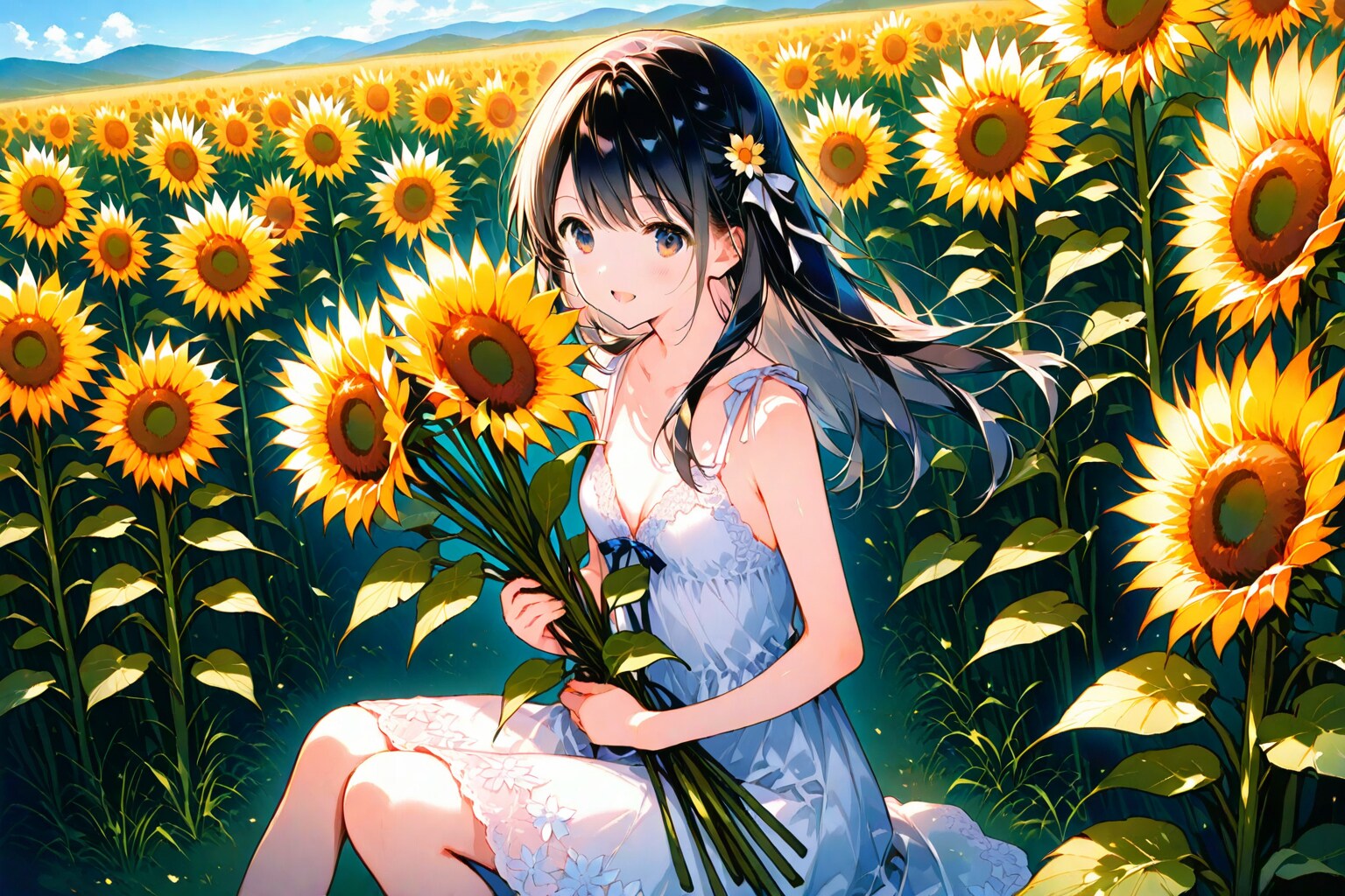 ひまわり少女 | の人気AIイラスト・グラビア