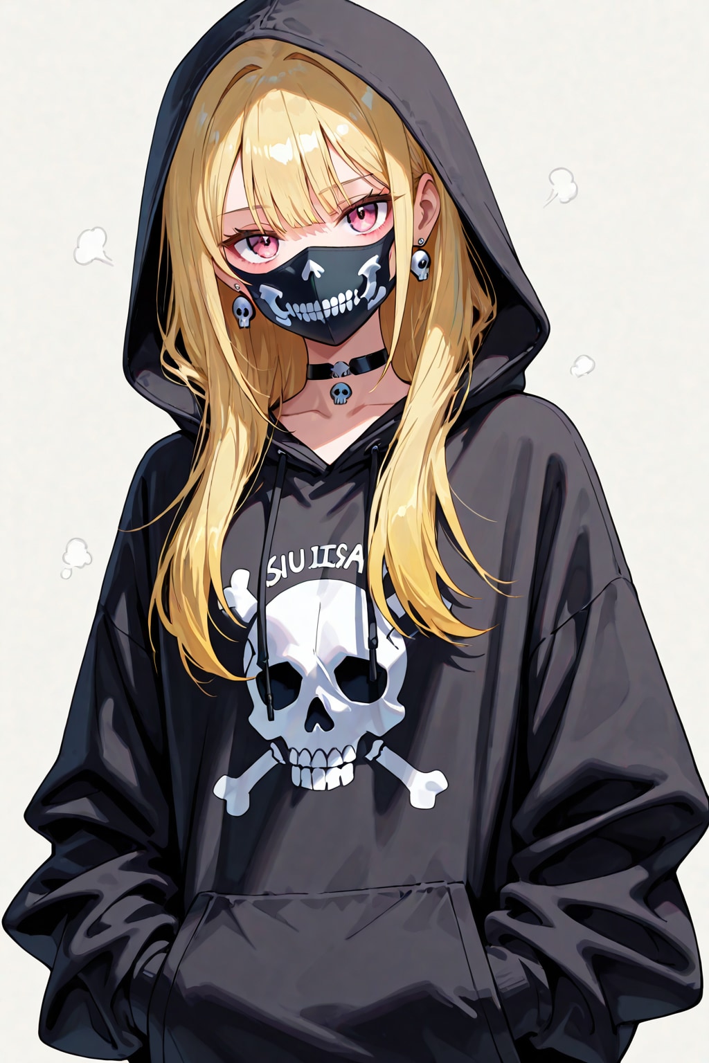 ピアスもドクロ