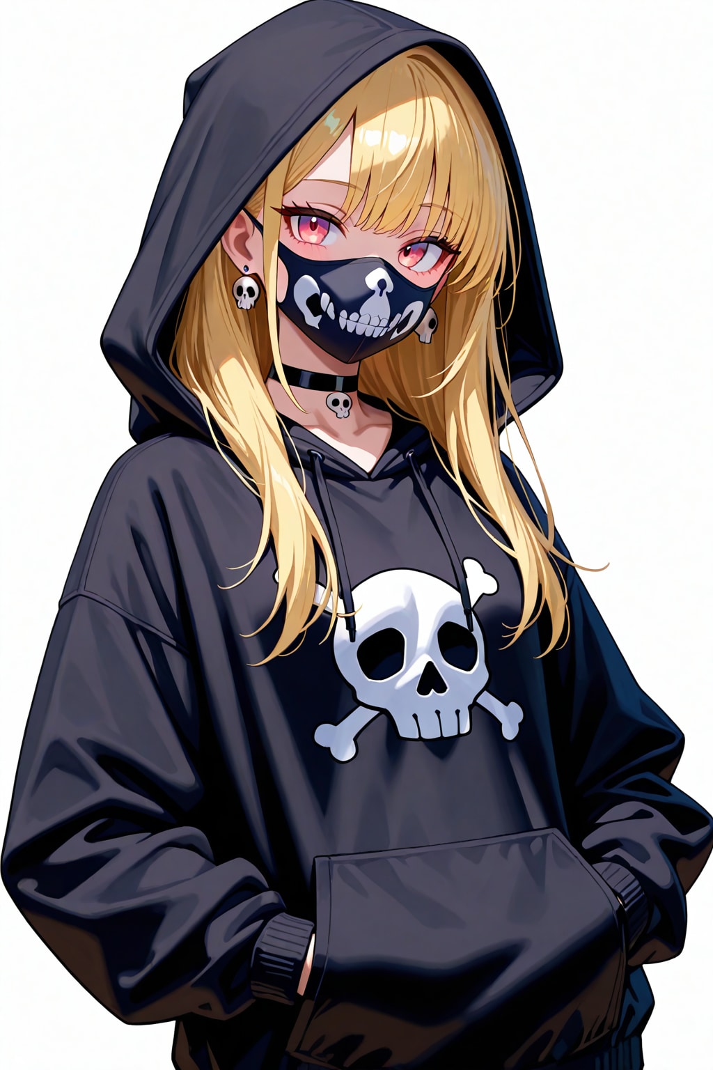 ピアスもドクロ