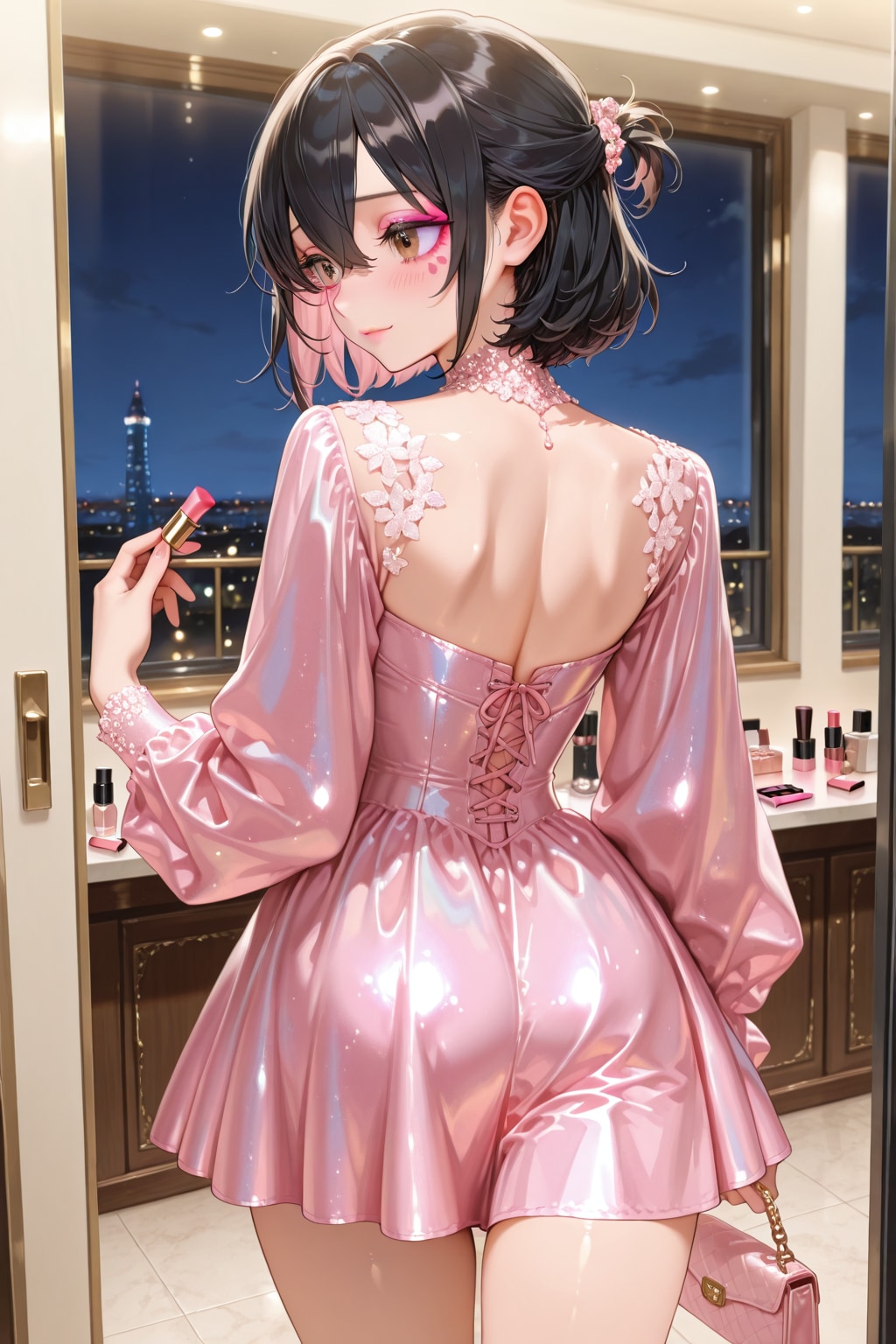 みっちゃん　お化粧→お色直し